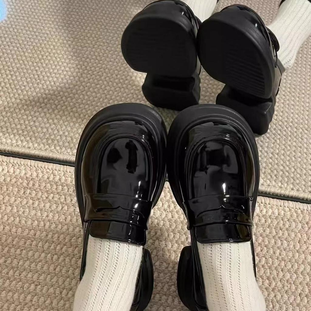 French Platform Small Leather Shoes Women's 2025 New Spring and Autumn Versatile British Style Single Shoes Retro Jk Uniform Mary Jane Shoes