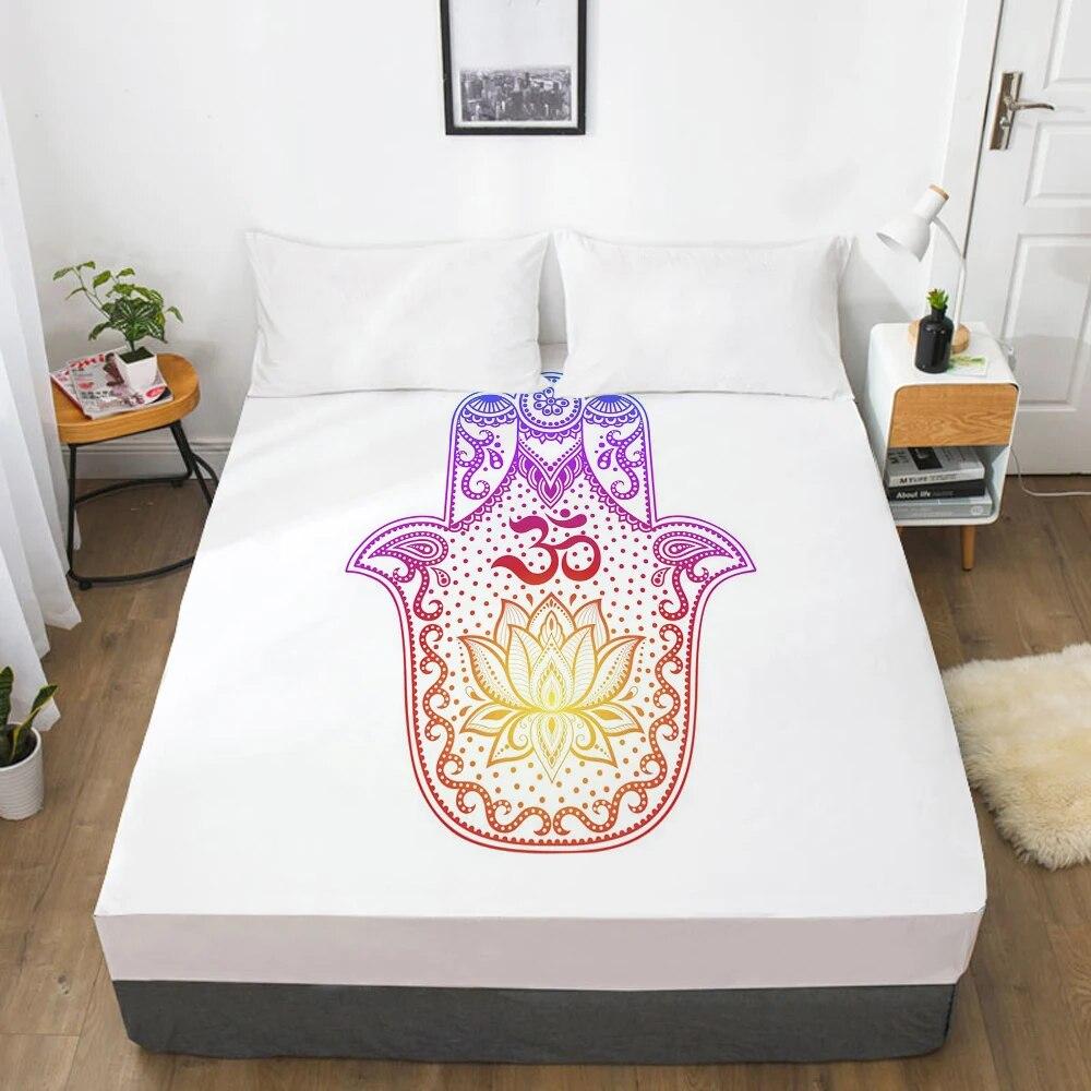 Простыни на заказ, наматрасник с резинкой, 3D простыня, постельное белье 150x200, 200x220, простыня, постельное белье в богемном индийском стиле