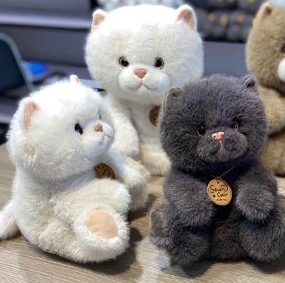 Имитация кошки-лисы, кукла, трехцветная поза кошки, плюшевая игрушка, кукла-машина, кукла-машина для захвата