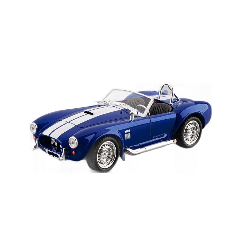1/22 Ford Shelby Cobra 427 S/C Модель автомобиля из сплава Звук и свет Инерционный Детская игрушка Коллекционные предметы Подарок на день рождения