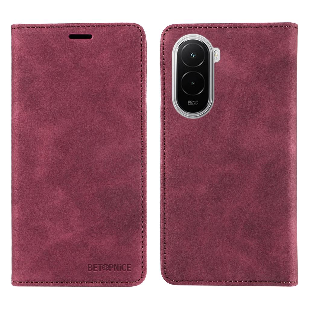 Для Xiaomi Poco M7 4G (169 мм) Чехол BETOPNICE Магнитная застежка RFID-блокировка Кошелек Подставка Кожаный чехол для телефона