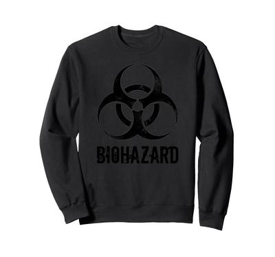 Свитшот в стиле гранж Resident Evil, потертый, черный, оригинальный подарок