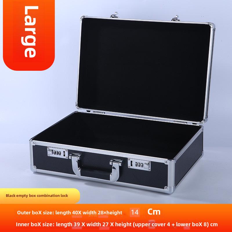 Портативный ящик для инструментов из алюминиевого сплава с замком для хранения оборудования, документов и наличных денег