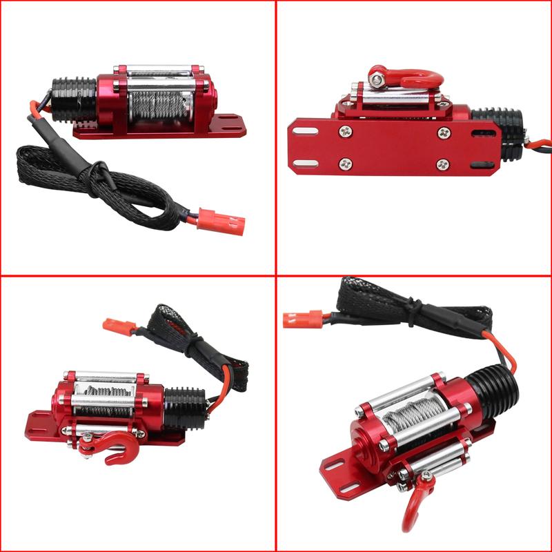 Metal Automatic Simulation Simulated Winch for 1/10 1/12 RC Crawler Car Axial SCX10 III 90046 D90 TRX4 TRX-6 D110 Redcat