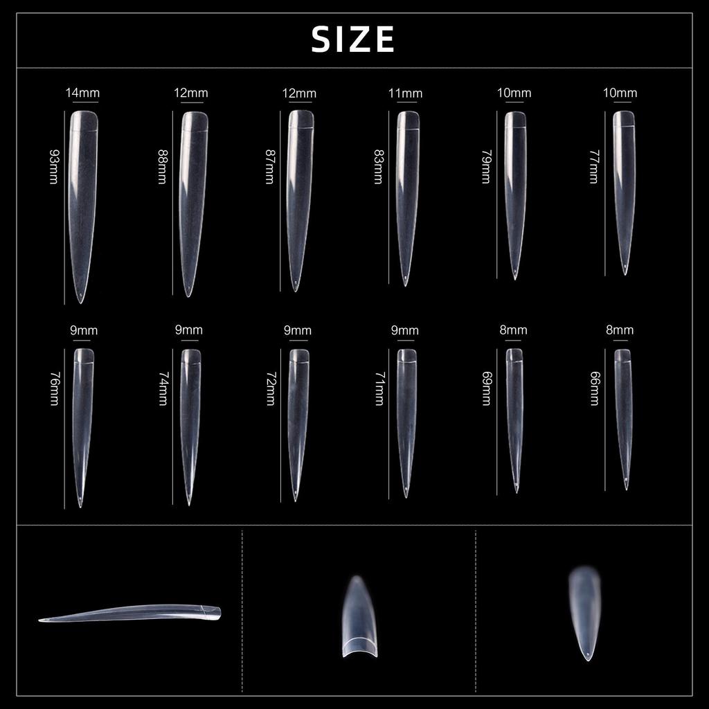 kads 12 шт., длинные заостренные кончики ногтей, маникюр, наращивание накладных ногтей, накладные ногти для салона DIY