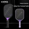 Набор ракеток для пиклбола из углеродного волокна, матовый серый, профессиональный уровень соревнований, модель T700, 16 мм, 220 г