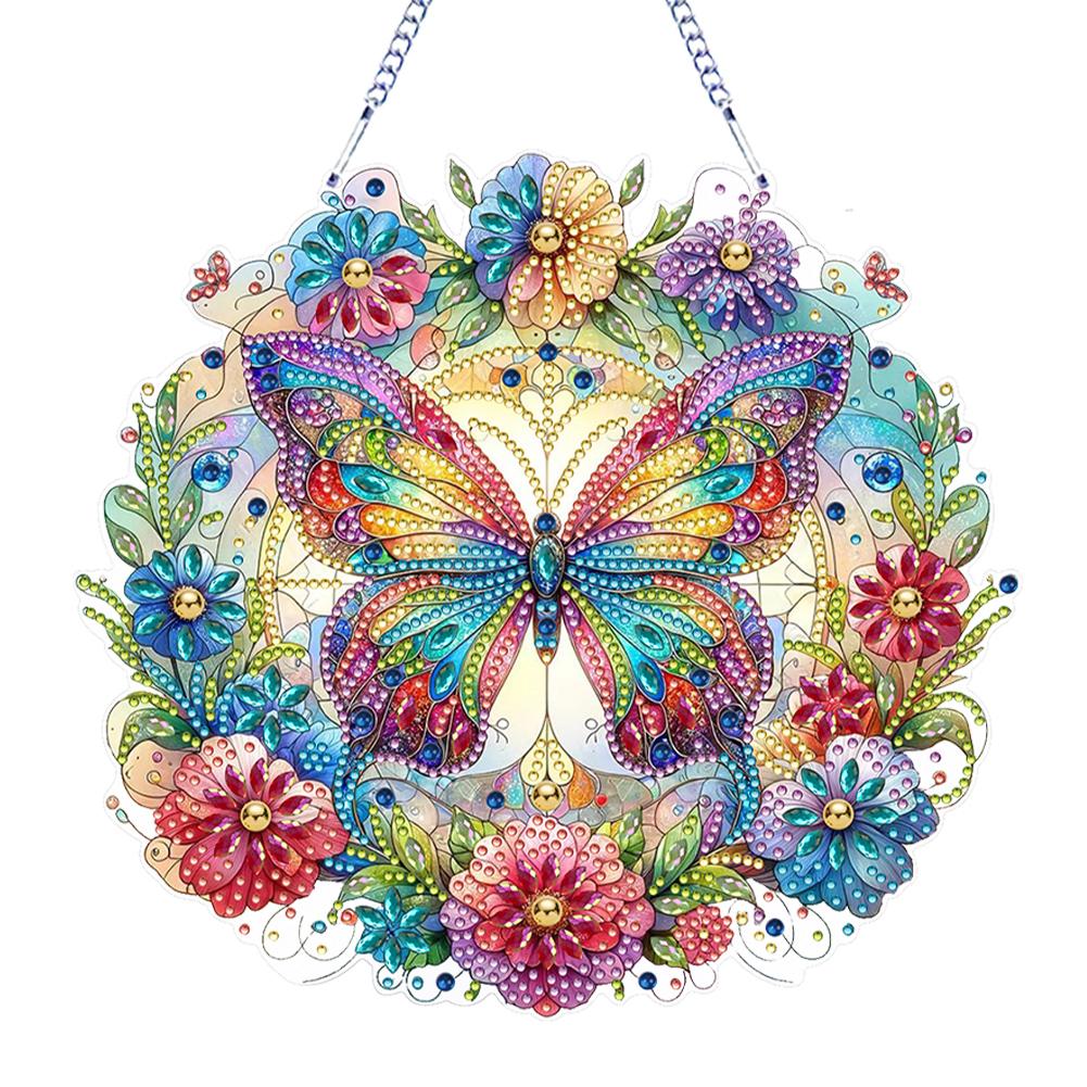 ПЭТ Двусторонние Специальной Формы Милые Животные Стразы Алмазное Искусство Подвески на Окно Алмазная Живопись Подвесное Украшение для Взрослых