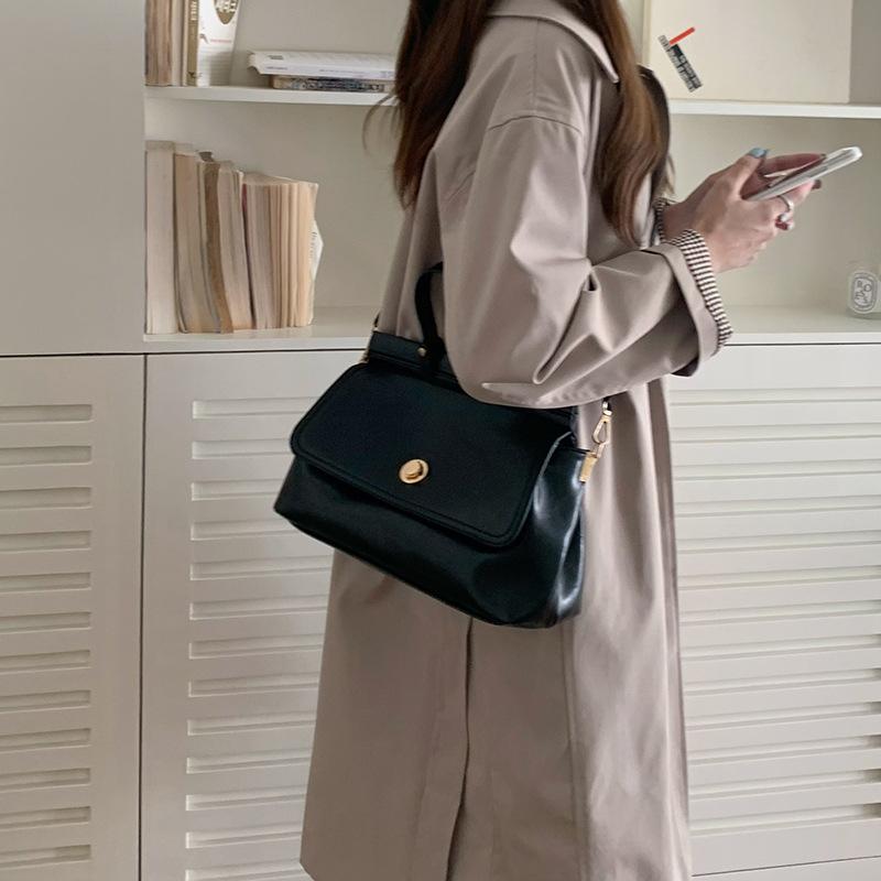 Ретро кожаные сумки через плечо для женщин, универсальные сумки через плечо большой вместимости, простые сумки-портфели, сумки-мессенджеры для поездок на работу