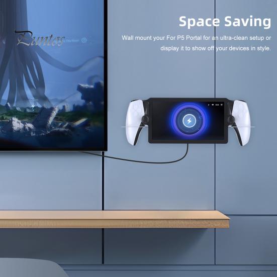Настенный кронштейн для хранения игровой консоли, стойка для хранения, экономящая место, простая в установке, кронштейн для контроллера игровой консоли для PS5 Portal
