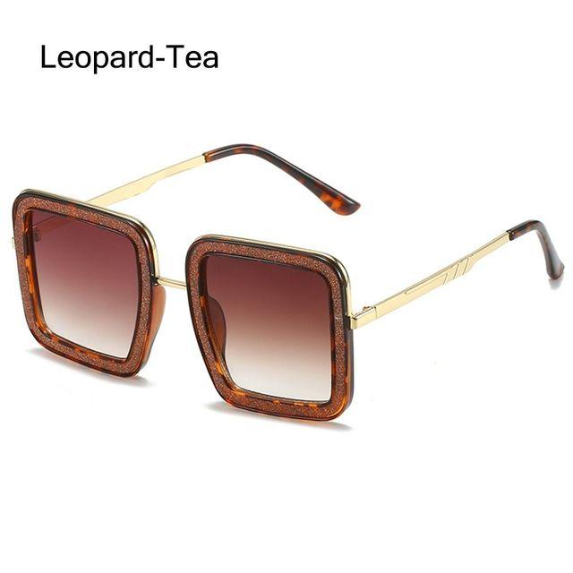 Большие квадратные солнцезащитные очки, женские модные блестящие солнцезащитные очки с бриллиантами, крутые хрустальные оттенки, хипстерские очки Uv400