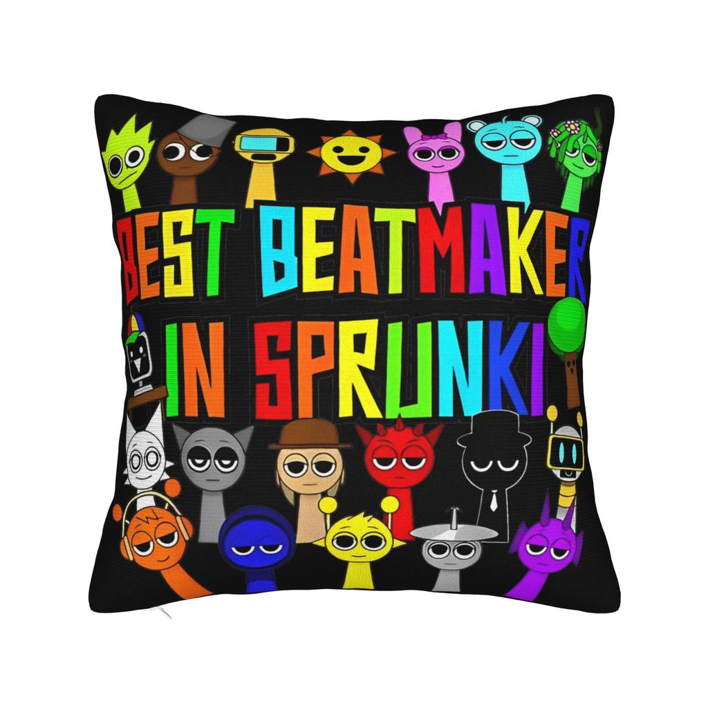 Sprunki Characters Game Pillowcase Polyester Cushion Cover Gift  Throw Pillow Case Cover Seater Zippered 40X40cm
