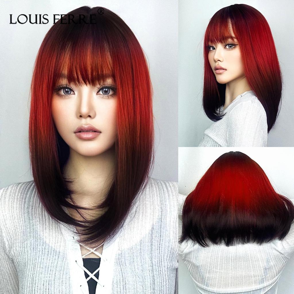 Синтетический парик Боб Белый Блондинка Парик Натуральные парики для женщин Ежедневная вечеринка Хэллоуин Волосы Термостойкое волокно