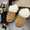 Осенние и зимние зимние сапоги короткие сапоги новые пушистые туфли тапочки одежда осенние и зимние теплые бархатные хлопковые туфли женская обувь прилив