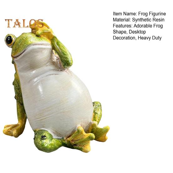 Садовая зеленая лягушка, статуэтка лягушки, не говорящая, не слышащая, не видящая, смоляная скульптура животного, украшение для внутреннего и наружного двора, газона, орнамент