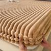 Утолщенная простыня для зимы, покрывало на кровать, пушистый плюшевый эластичный наматрасник, пушистое флисовое постельное белье, нескользящий наматрасник