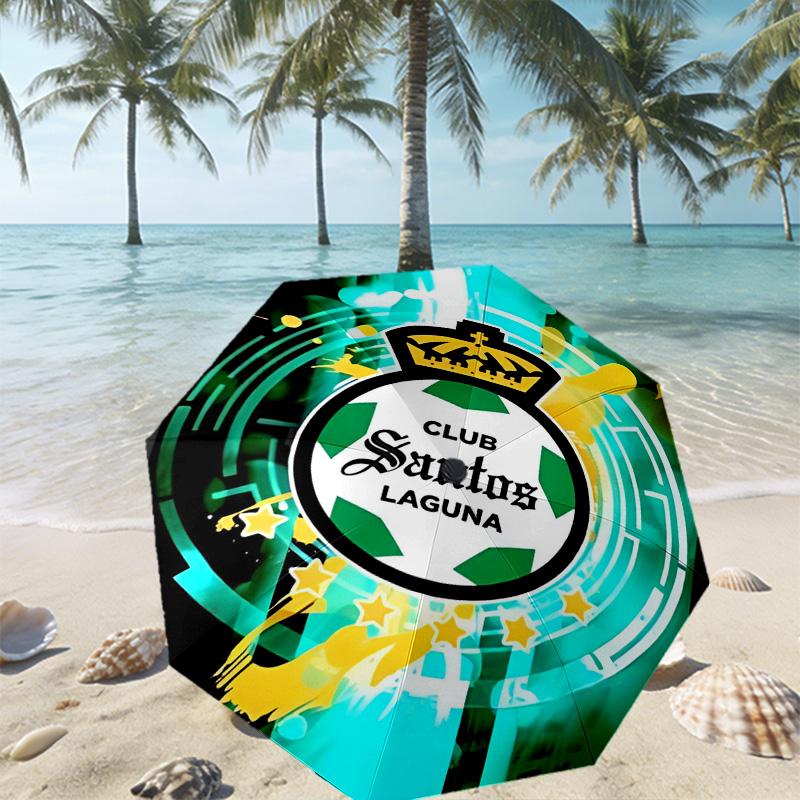 Club Santos Laguna Print Umbrella Automatic Opening/ Closing - Portable Foldable Design - Daily use for Travel/Outdoor - Gift for Birthday