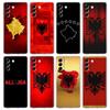 Albania Flag Phone Case For Samsung Galaxy S24 S23 S22 S20 Ultra S21 FE 5G S10 S9 Plus S10E S8 Soft Silicone Clear Cover