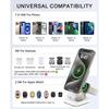 5-in-1 Magnetic Wireless Charging Stand for Apple MagSafe Charger with Night Light for  Watch,  Travel Magnetic Charger Nightstand Charging Station