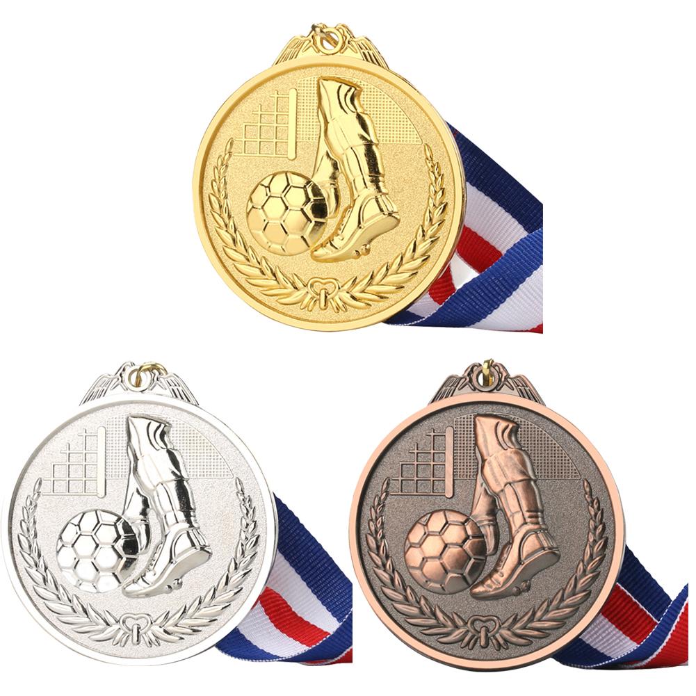 Gold Silver Bronze Medals School Sports Football Volleyball Competition Games Prize Trophy Commemorative Medal soccer trophies