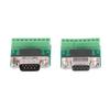 1 Pair DB9 Male Female DB9 Connector Adapter 9 Pin Screw Terminal Conversion Board Durable High Reliability for RS232 RS485