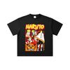 Хлопковая футболка унисекс плотностью 260 г/м², двойная пряжа, 32-й номер, 100% хлопок, с принтом Наруто V2 Хокаге