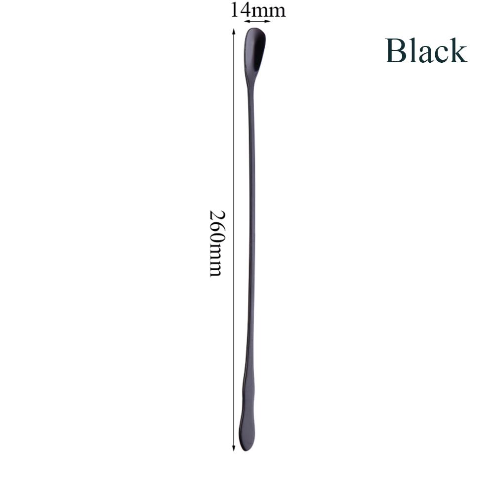 Ice Cream Long Handle Rainbow Stir Spoon Dessert Scoop Stainless Steel Tableware Dinnerware