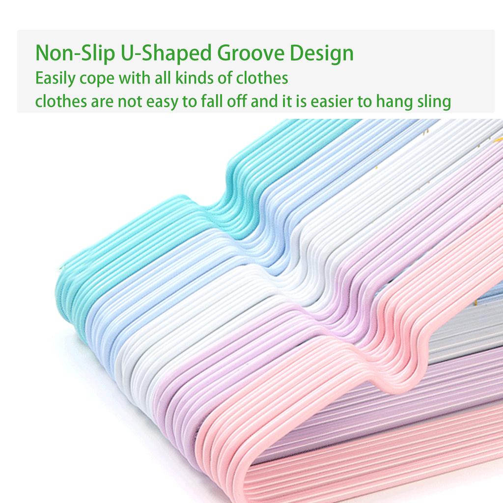 Металлические вешалки, нескользящая металлическая вешалка для сушки одежды с пластиковым покрытием для взрослых, для подвешивания и сушки одежды, 10 шт.