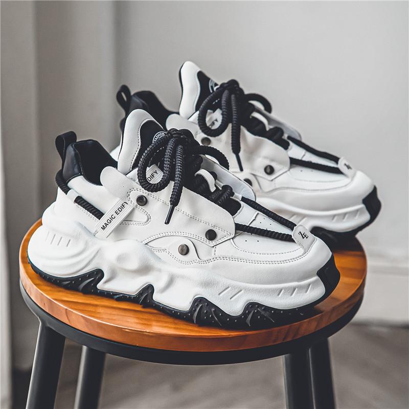 Модная мужская повседневная обувь Высококачественные удобные уличные кроссовки Дышащая тренировочная обувь Нескользящие износостойкие кроссовки на платформе