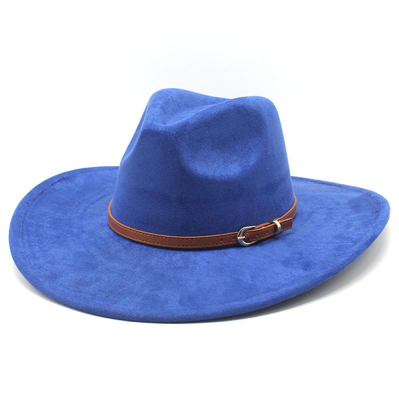 Замшевый цилиндр для мужчин и женщин, большая шляпа с карнизом, плоская кромка, джазовая шляпа