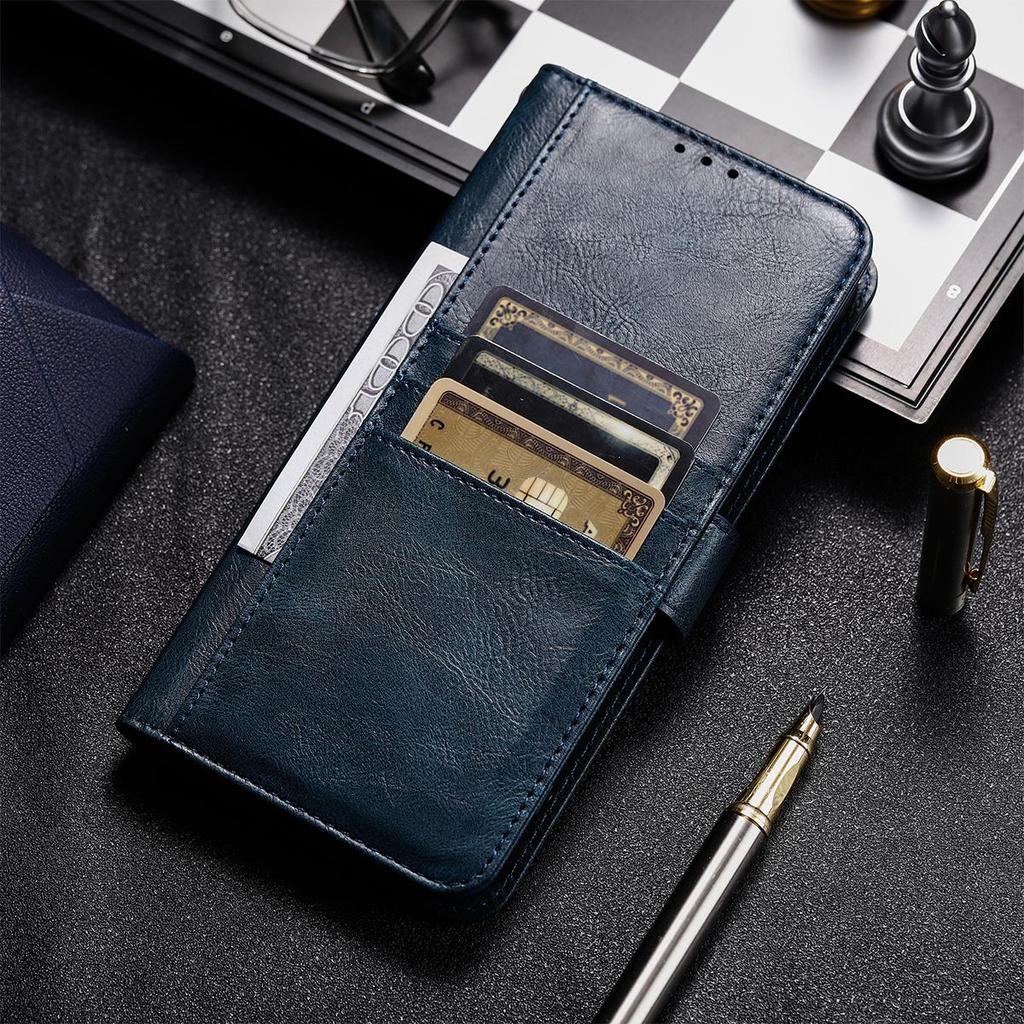 Cover for Xiaomi POCO X4 GT Retro PU Leather Flip Wallet Phone Case Multi Card Slots