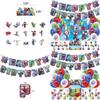 Surprise Your Friends With Spider-man Party Decorations Flags Balloons And Cake Toppers