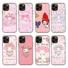Чехол H-24 My Melody Black Sofe для iPhone 16 15 Plus 14 13 Mini 12 11 Pro 8 6 6S SE 5 XR XS Max Realme C30 C33 C32 9I VIVO V29 V27 V23 Y36