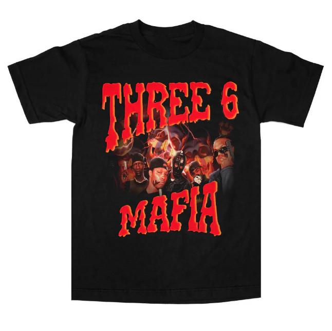 Three 6 Mafia Band Collection T Shirt Black All Size S5XL KK521 Unisex T-Shirt