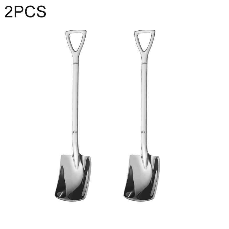 1/2/4 шт. Лопата Ложки Вилка Чайные ложки из нержавеющей стали Креативная кофейная ложка для мороженого Десертная ложка Посуда Набор столовых приборов