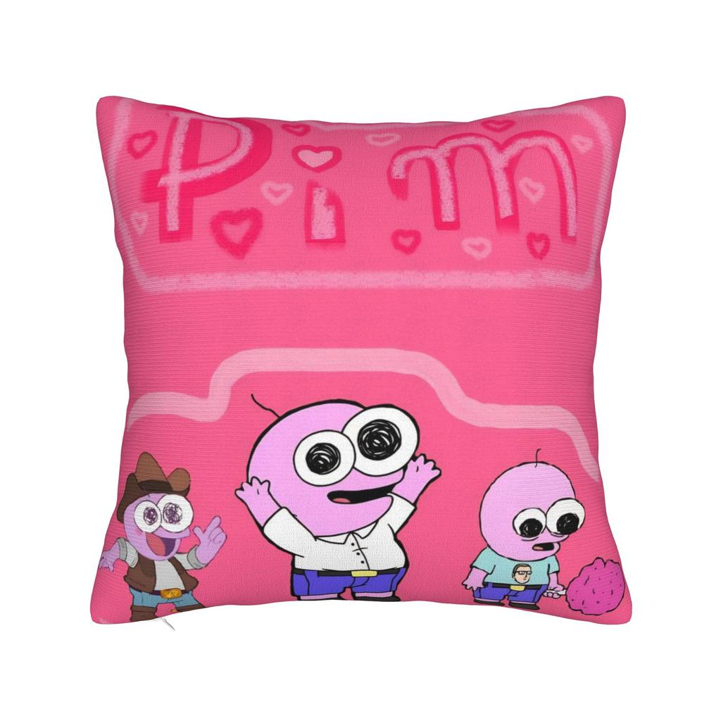 Подушки с принтом Smiling Friends Пим и Чарли Декоративные наволочки Разные размеры для гостиной