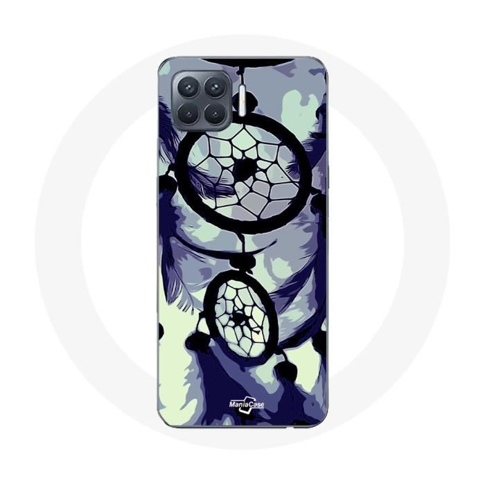 Coque pour Oppo A93 Attrape Rêve violet gris et Noir