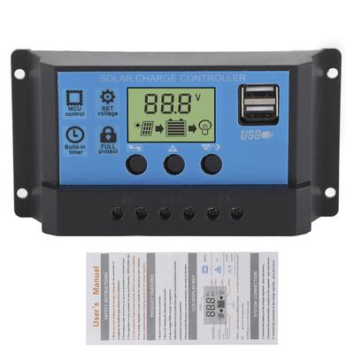 12В 24В Солнечный Контроллер Заряда Разряда PWM ЖК-Дисплей Двойной USB Выход Регулятор для Дома Промышленности Автомобиля 10А