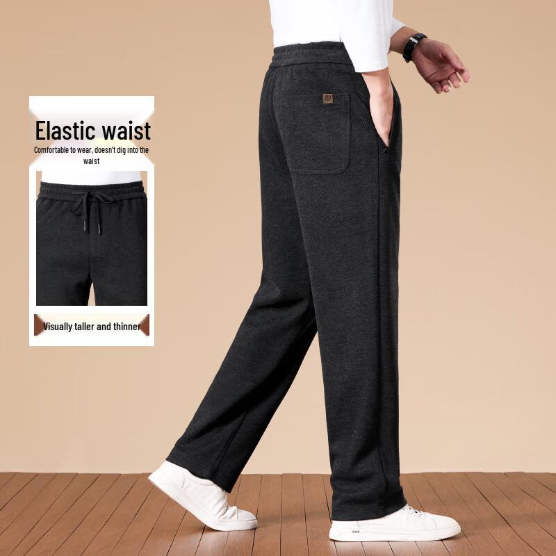 Yiliteng Men's Thickened Casual Wool Blend Pants