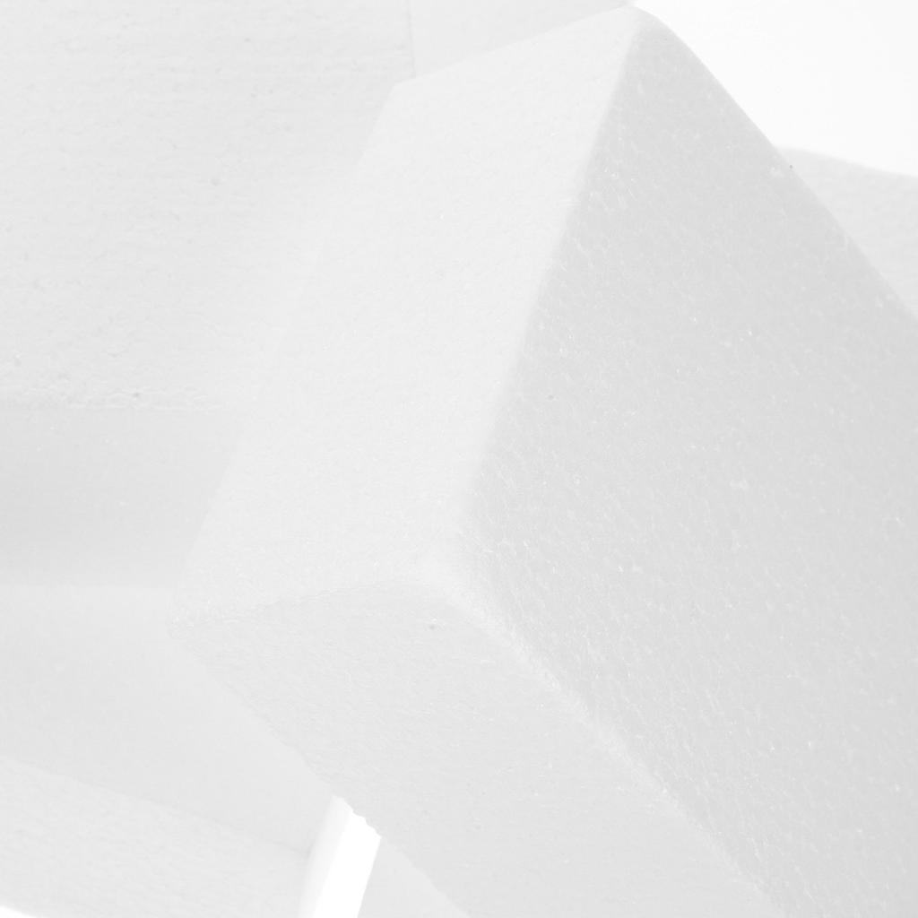 4 шт. Белый пенопластовый макет торта Кубическая форма Легкий DIY Декоративный инструмент для демонстрации свадебного торта Инструмент для тренировки Выпечка