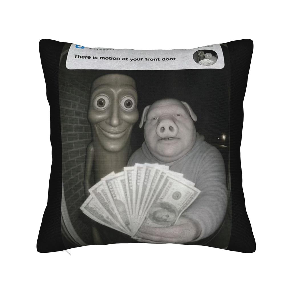 Funny Tung Tung Tung Sahur Italian Brainrot Meme Pillow Cover Comfy Cushion Cover Funny Pillow Case For Wedding Party Home Decor
