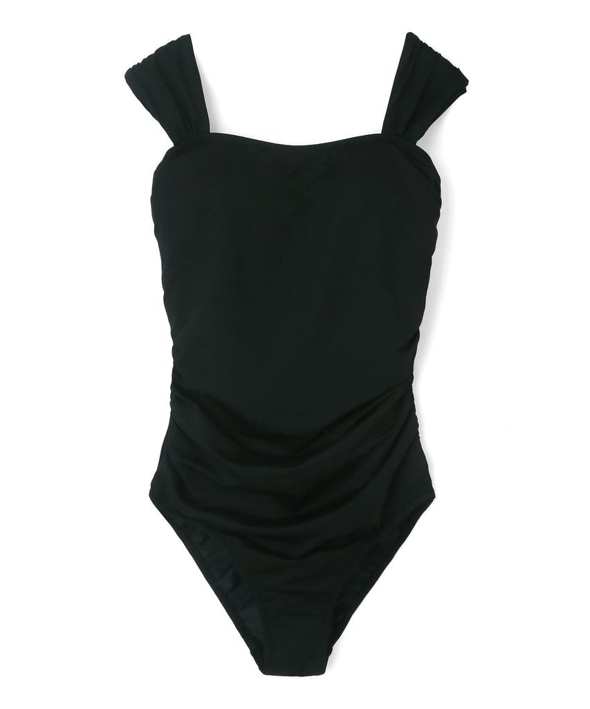 Swimwear Imported Black [Sanai Paradise] One-piece Swimsuit, Fabric, 55-53-4-1035,