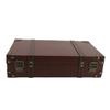 Leather Decorative Luggage Trunk Wood Multi-purpose Organizer Vintage Suitcase  Home Organization