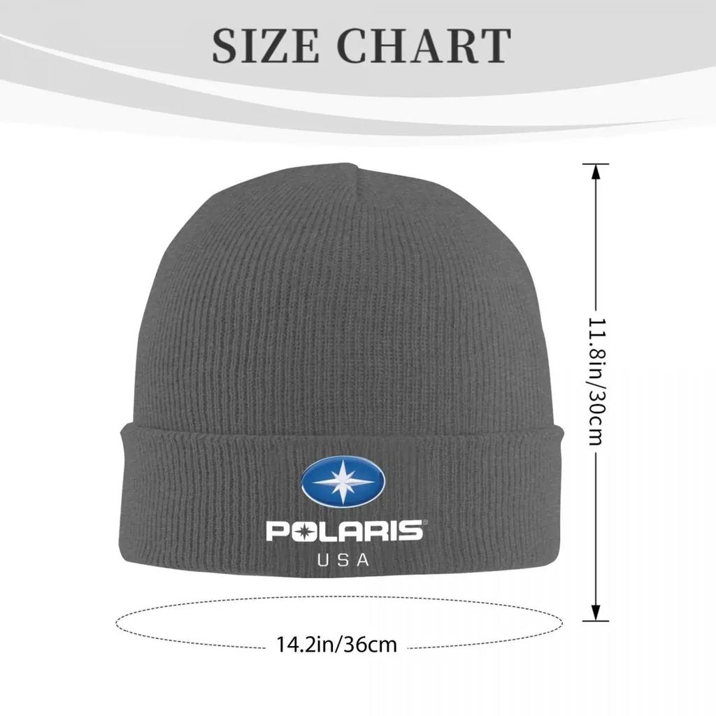 Polaris Logo Warm Knitted Cap Hip Hop Bonnet Hat Autumn Winter Outdoor Beanies Hats for Men Women Adult