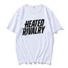 Хип-хоп Футболка Оверсайз с Дизайном 'Heated Rivalry Street Attitude Theme' Белая с Крупной Типографикой Женская и Унисекс Футболки Топы