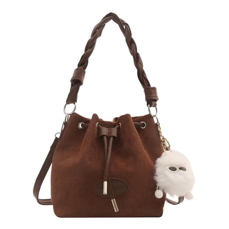 Сумки-ведра в стиле ретро для женщин Корейские простые повседневные сумки через плечо универсальные женские сумки новые