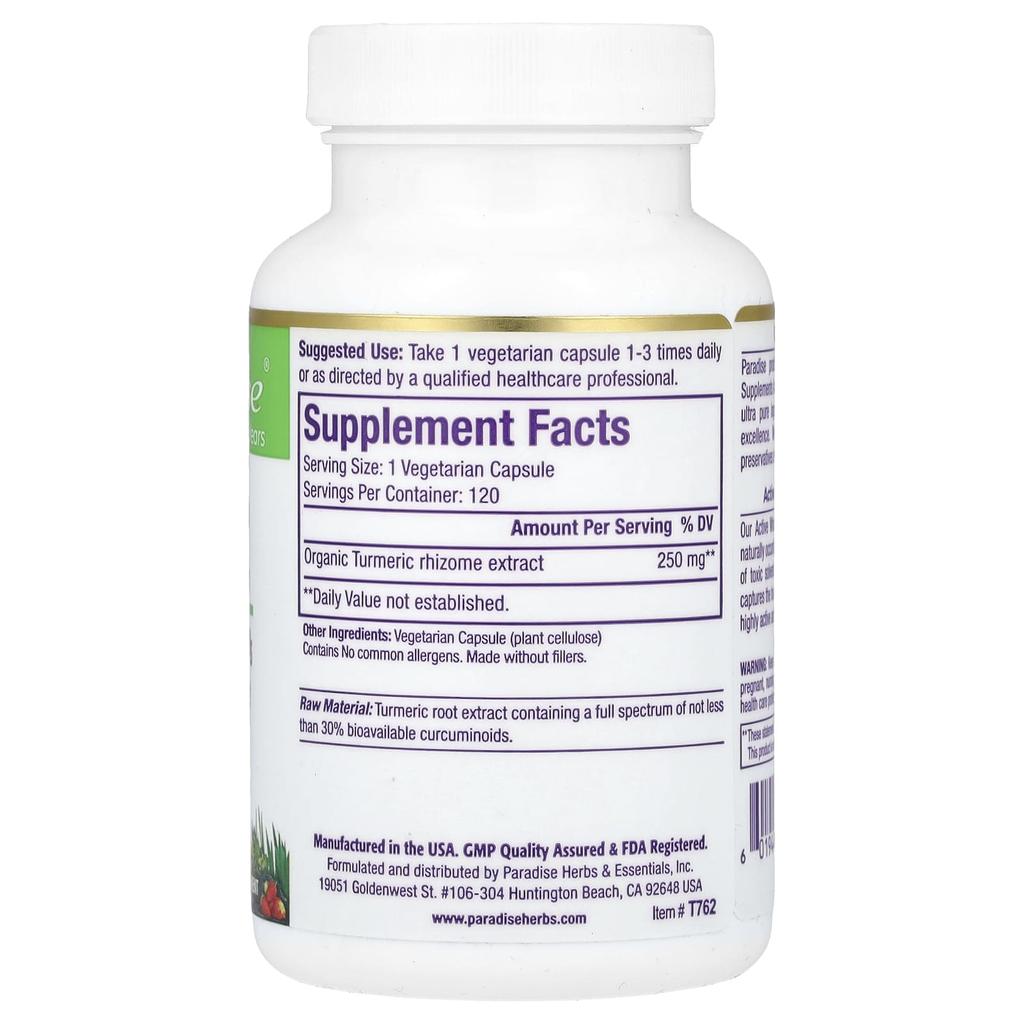 Turmeric, Veggie Capsules 120 (250Mg Per Capsule)