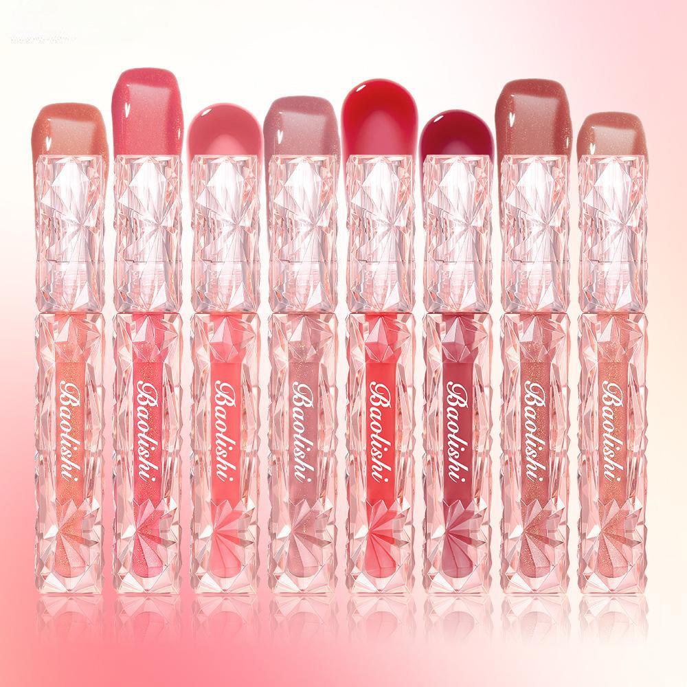Блестящий блеск для губ Mirror Water Gloss Lip Glaze Antistick Cup Waterproof Pearlescent Увлажняющий бальзам для губ