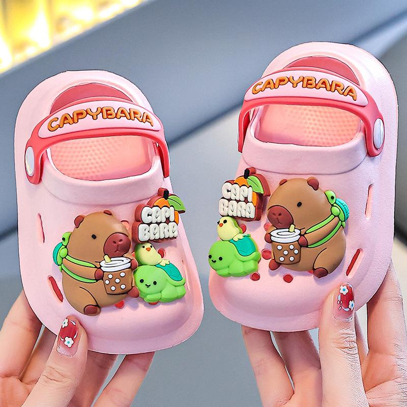 Тапочки Baotou Cave для детей, нескользящие, с мягкой подошвой, для мальчиков и девочек, детские сандалии, летние тапочки