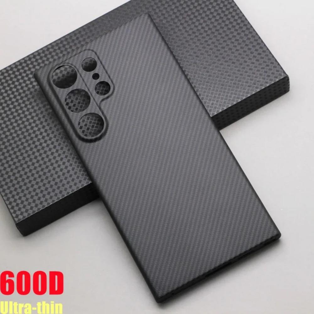 Роскошный чехол для телефона из углеродного волокна для Samsung Galaxy S24 Ultra 600D Ультратонкие чехлы из арамидного волокна S24 Ultra Чехол с Magsafe