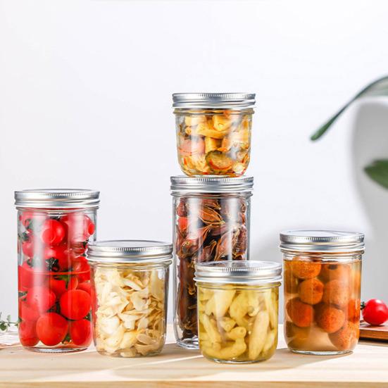 Стеклянная герметичная банка 300/400/500/650 мл с винтовой герметичной крышкой, большая емкость, прозрачная, многофункциональная, фруктовый джем, галантерейные товары, орехи, зерновые, приправы для хлопьев